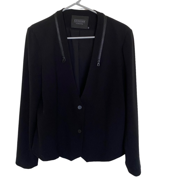 ElevenParis with Zipper Accent Blazer, Size 40 - Picture 1 of 8